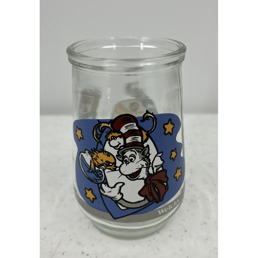 VTG 1996 The Wubbulous World of Dr. Seuss Welch's Jelly Jar # 6 Norval Cat Hat